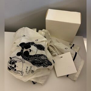 Mini Rodini John & Yoko Panda Scarf NWT!